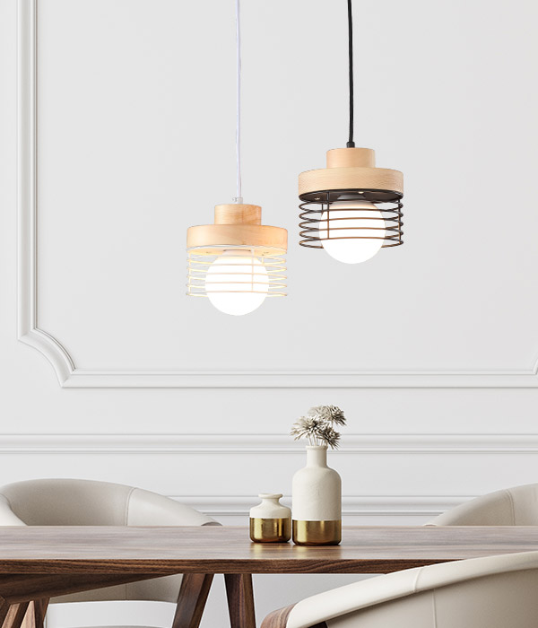 아브르 2등 우드 북유럽식탁등 펜던트전등